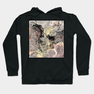 Brown, gold and black marble effect Hoodie